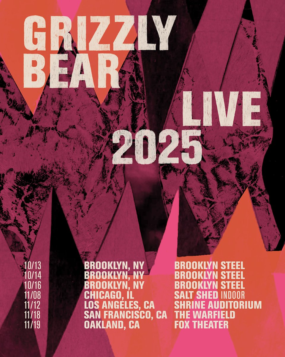 92.9 & 96.9 'EHM (@wehmradio) on Twitter photo Enter today at wehm.com and click on the "Free Stuff" tab for your chance at a pair of tickets to <a href="/grizzlybear/">Grizzly Bear</a> at <a href="/brooklynsteel/">Brooklyn Steel</a> on Thursday, October 16th. Don't want to wait? Purchase tickets now at axs.com! ๐ป Enter today at wehm.com and click on the "Free Stuff" tab for your chance at a pair of tickets to <a href="/grizzlybear/">Grizzly Bear</a> at <a href="/brooklynsteel/">Brooklyn Steel</a> on Thursday, October 16th. Don't want to wait? Purchase tickets now at axs.com! ๐ป