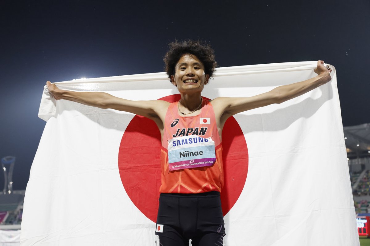 Getsuriku's tweet photo. #アジア選手権
男子3000ｍ障害

積極レースの新家が銀🥈
（写真／代表撮影）

https://t.co/axxYizIRhA https://t.co/AlFI6gYenb