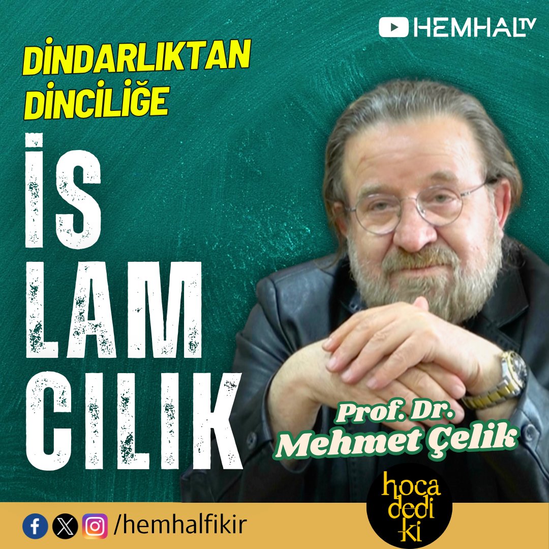 Hemhâl (@hemhalfikir) on Twitter photo 🔴HOCA DEDİ Kİ Programı ''Dindarlıktan Dinciliğe İslamcılık'' Konulu Yeni Bölümüyle YAYINDA!
🗣️Prof. Dr. Mehmet Çelik (<a href="/mc_mehmetcelik/">Mehmet Çelik</a>)
📌Din olarak İslam, ideoloji olarak İslamcılık, Batı karşıtlığı, Kemalizm, Türkiye'de İslamcılığın serüveni...
🔗➡️youtube.com/watch?v=0W6D9r… 🔴HOCA DEDİ Kİ Programı ''Dindarlıktan Dinciliğe İslamcılık'' Konulu Yeni Bölümüyle YAYINDA!
🗣️Prof. Dr. Mehmet Çelik (<a href="/mc_mehmetcelik/">Mehmet Çelik</a>)
📌Din olarak İslam, ideoloji olarak İslamcılık, Batı karşıtlığı, Kemalizm, Türkiye'de İslamcılığın serüveni...
🔗➡️youtube.com/watch?v=0W6D9r…