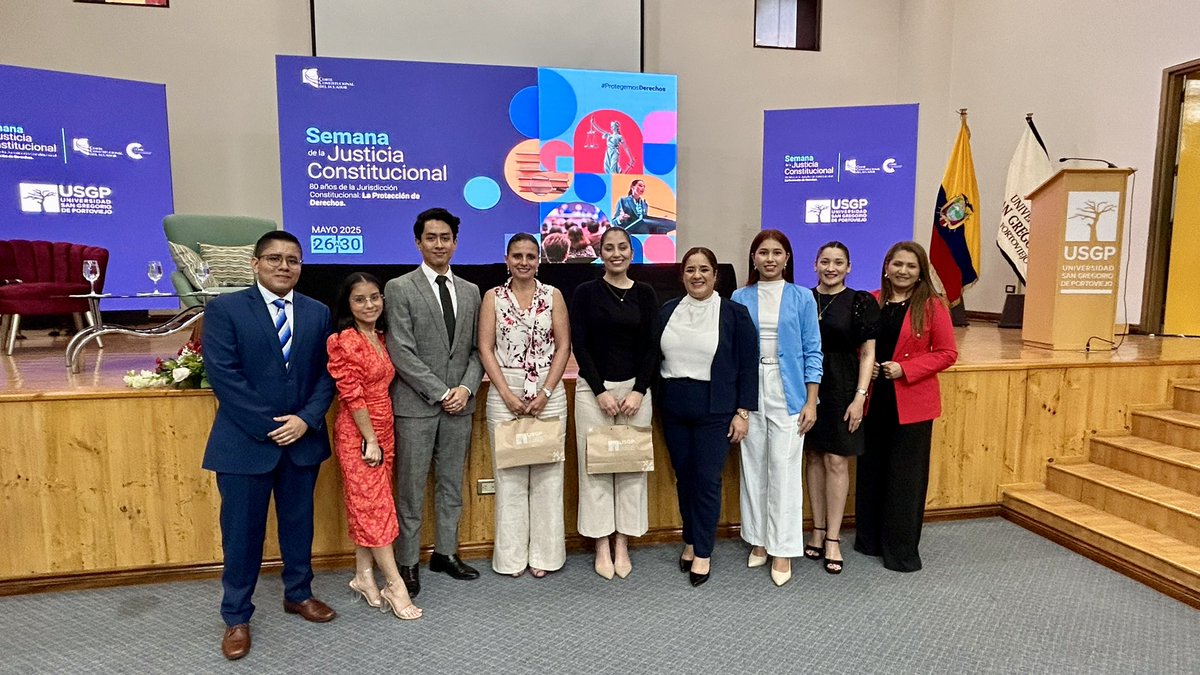 📍En la Universidad <a href="/USGPOFICIAL/">Universidad San Gregorio de Portoviejo</a> de Portoviejo vivimos una enriquecedora jornada de reflexión constitucional sobre los Desafíos y retos en el establecimiento de medidas de reparación, en el marco de la #SemanaDeLaJusticiaConstitucional.