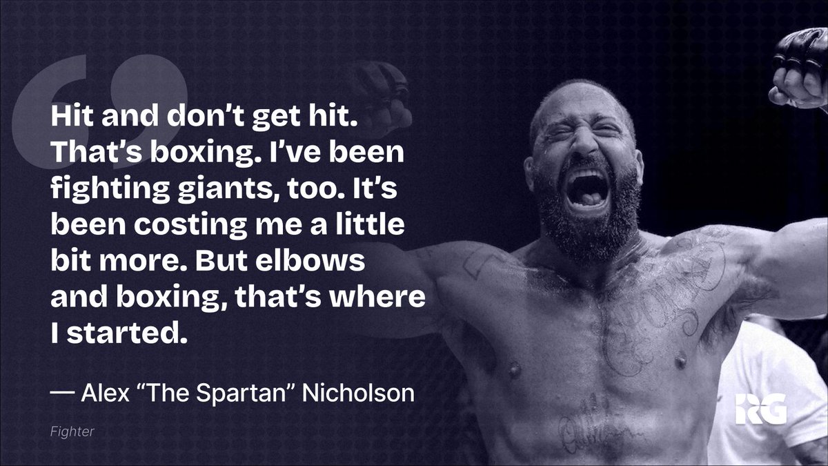 Alex “The Spartan” Nicholson is DONE with the trash talk 😤

June 14 in Miami, he’s stepping into the chaos of Dirty Boxing against Rob “The Wolf” Perez. Elbows. Ground &amp; pound. 4oz gloves.

via <a href="/ritchietmr/">Trevor M. Ritchie</a>

📰 Read the full RG exclusive: rg.org/news/mma/alex-…