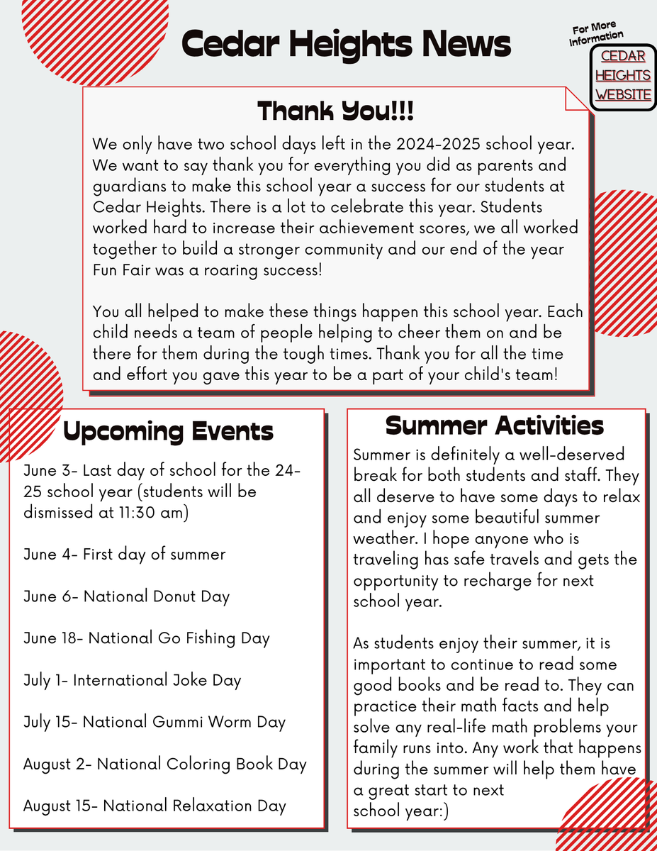 Check out our latest newsletter!!