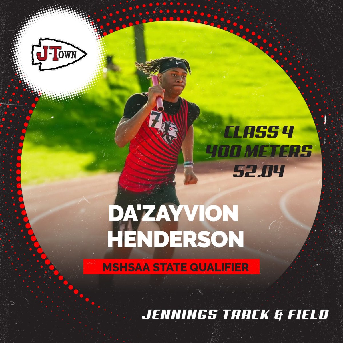 Dazayvion Henderson (@_dhenderson26) on Twitter photo Blessed to make it to state on my first year of high school track, hard work pays off but we are not done yet.
Thank you to the ones who pushed me to this achievement now I get to witness the feel of it. 💪🏽🙏🏽
<a href="/CoachJet314/">TheScoreRunner 🛩🛩🛩</a>
<a href="/coachdgreen_/">Coach Darrell Green</a>
<a href="/klwilk88/">Coach Wilkison</a>
<a href="/jtownfball314/">Jennings High Warrior Football</a> Blessed to make it to state on my first year of high school track, hard work pays off but we are not done yet.
Thank you to the ones who pushed me to this achievement now I get to witness the feel of it. 💪🏽🙏🏽
<a href="/CoachJet314/">TheScoreRunner 🛩🛩🛩</a>
<a href="/coachdgreen_/">Coach Darrell Green</a>
<a href="/klwilk88/">Coach Wilkison</a>
<a href="/jtownfball314/">Jennings High Warrior Football</a>