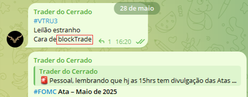 traderdocerrado's tweet photo. #VTRU3 #Vitru 

Bingo 🎯

++O bloco de quase 10% saiu a R$ 9
++Oferta foi coordenada pelo Bank of America, que havia dado garantia firme na operação nos R$ 9
++O bloco movimentou 12,6 milhões de ações https://t.co/k7cK6VRbOl