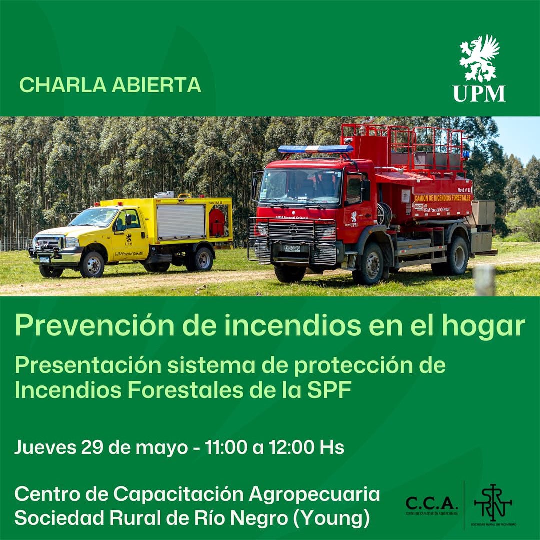 👉🏻Este Jueves 29/5 
🕣11:00am 
👉🏻Incendios en HOGARES y FORESTALES

¡Los esperamos!

#cca #sociedadruralderionegro