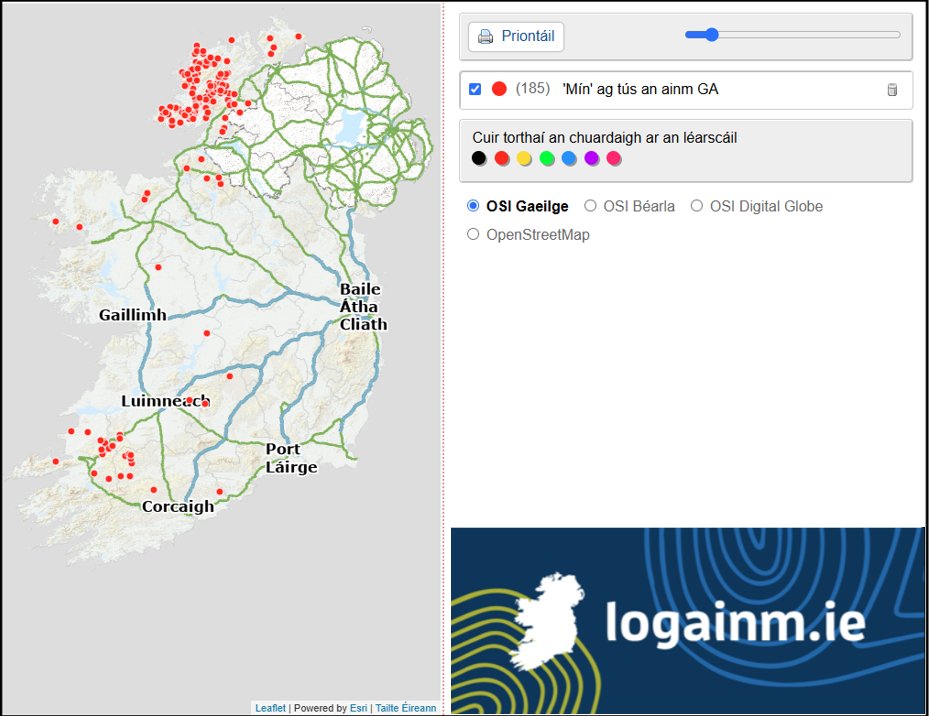 Logainm.ie (@logainm_ie) on Twitter photo <a href="/TraolachBT35/">Traolachbt35</a> <a href="/DeptCultureIRL/">Department of Culture, Communications and Sport</a> <a href="/DeptRCDG/">Dept Rural & Community Development & the Gaeltacht</a> <a href="/placenamesni/">The Northern Ireland Place-Name Project</a> <a href="/FoghlaimTG4/">Foghlaim TG4</a> <a href="/BioDataCentre/">Biodiversity Ireland</a> <a href="/wildflower_hour/">wildflowerhour</a> <a href="/donegalcouncil/">Donegal County Council</a> <a href="/DonegalLibrary/">Donegal County Library</a> The toponymic element 'MĂn' occurs frequently across Donegal:
MĂn an Albanaigh/Meenanalbany
MĂn an Aoire/Meenaneary
MĂn an Arbhair/Meenanarwa
MĂn an Bhaill Deirg/Meenawilderg
MĂn an Bhainne/Meenawannia
MĂn an Bhealaigh/Meenavally
MĂn an Chait/Meenachuit... <a href="/TraolachBT35/">Traolachbt35</a> <a href="/DeptCultureIRL/">Department of Culture, Communications and Sport</a> <a href="/DeptRCDG/">Dept Rural & Community Development & the Gaeltacht</a> <a href="/placenamesni/">The Northern Ireland Place-Name Project</a> <a href="/FoghlaimTG4/">Foghlaim TG4</a> <a href="/BioDataCentre/">Biodiversity Ireland</a> <a href="/wildflower_hour/">wildflowerhour</a> <a href="/donegalcouncil/">Donegal County Council</a> <a href="/DonegalLibrary/">Donegal County Library</a> The toponymic element 'MĂn' occurs frequently across Donegal:
MĂn an Albanaigh/Meenanalbany
MĂn an Aoire/Meenaneary
MĂn an Arbhair/Meenanarwa
MĂn an Bhaill Deirg/Meenawilderg
MĂn an Bhainne/Meenawannia
MĂn an Bhealaigh/Meenavally
MĂn an Chait/Meenachuit...