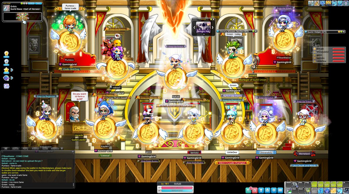 0xKai (@0xkai_) on Twitter photo Guild pic with the squad at <a href="/GamingGridx/">GamingGrid π</a>
Server: Ain
Character Name: 0xKaiii
<a href="/TheResearcherG/">TheResearcher</a>
#MaplestoryU #MaplestoryN #NXPC #Bitcoin Guild pic with the squad at <a href="/GamingGridx/">GamingGrid π</a>
Server: Ain
Character Name: 0xKaiii
<a href="/TheResearcherG/">TheResearcher</a>
#MaplestoryU #MaplestoryN #NXPC #Bitcoin