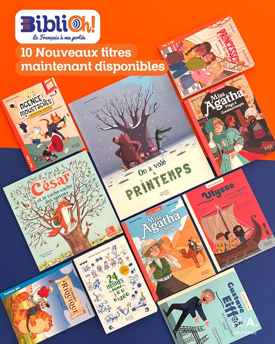 📚✨ Découvrez nos 10 nouveaux titres aux thèmes universels et diversifiés rangeant des aventures aux relations amicales, passant par des mystères et mythes. Convenables pour quatre niveaux scolaires du CP à la 6ème! 👧🏻👦🏻 Maintenant disponibles à un prix spécial très abordable.