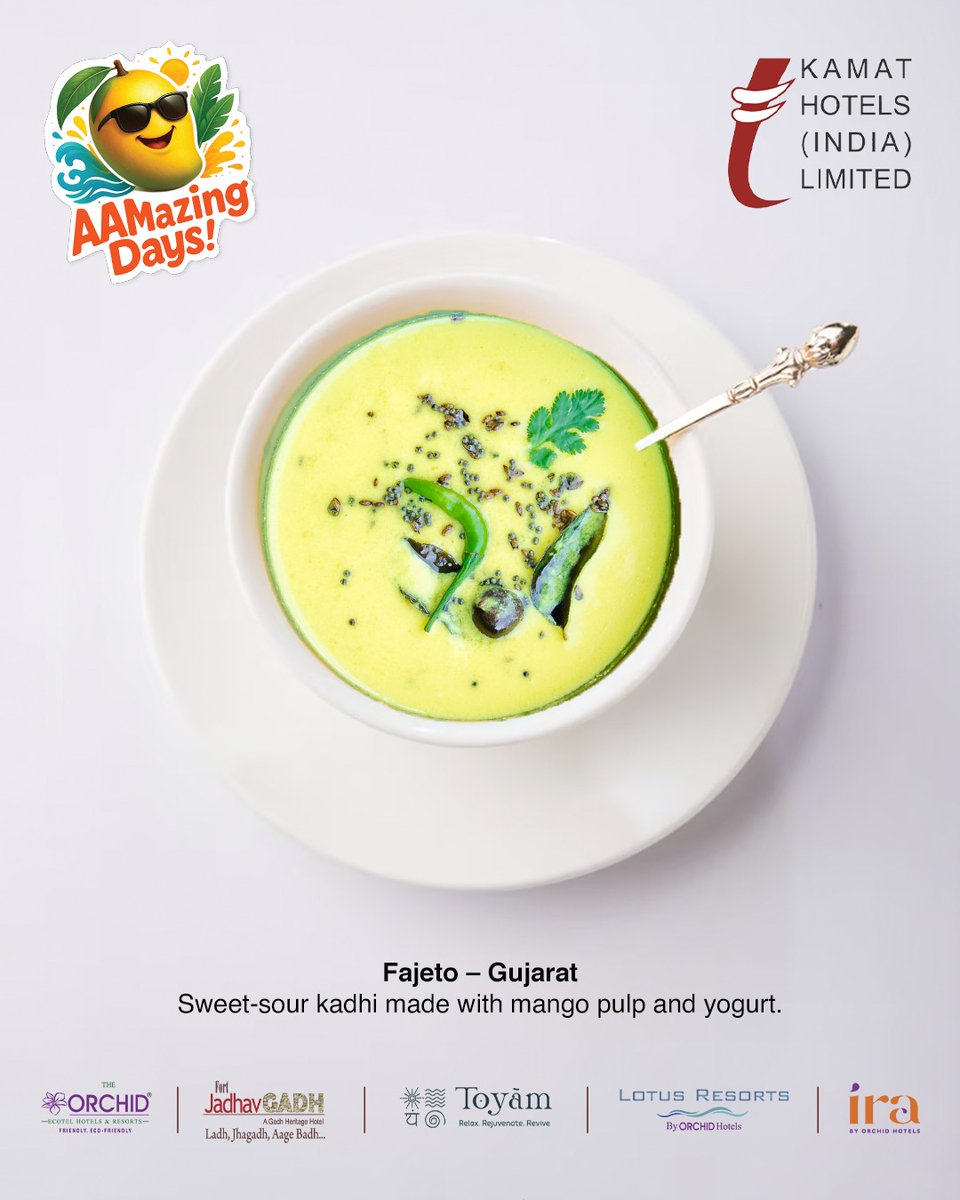 India’s mango obsession? Legendary. 🥭
From Alphonso in the west to Langra in the north—every bite tells a story.

Join us for a juicy celebration of flavors at our #AAMazingDays 🍋✨

#MangoFestival #KhilIndia #KamatHotels #TheOrchidHotels #IraByOrchid
#FortJadhavgadh #Toyam