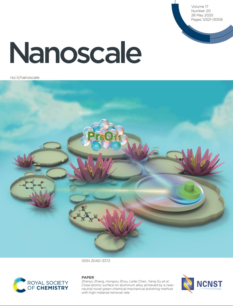 In Nanoscale's inside front cover article, a close atomic surface on an aluminium alloy is achieved by a near-neutral novel green chemical mechanical polishing method with high material removal rate (MRR).

Read the article here 👇:
doi.org/10.1039/D5NR00…