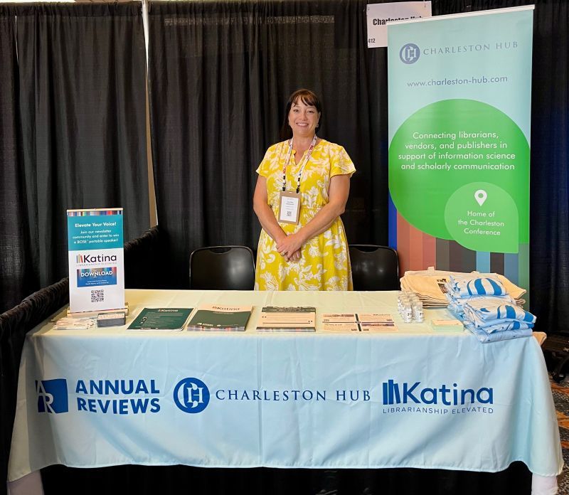 Stop by to see Leah Hinds and Caroline Goldsmith at Booth 412 this week at the Society for Scholarly Publishing Annual Meeting. We’ve got a lot of great things happening with the Charleston Conference, Against the Grain, and Katina Magazine that we can’t wait to share!