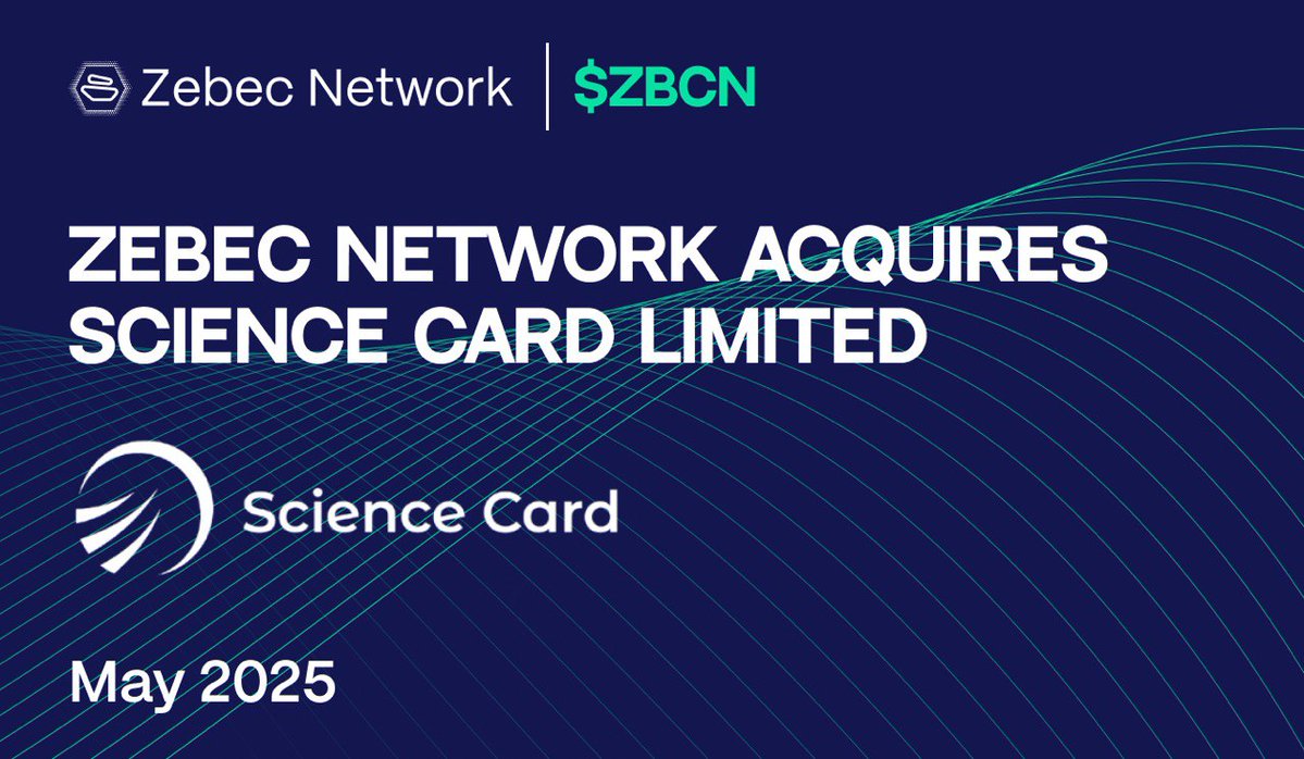 Zebec Network (@zebec_hq) on Twitter photo π¨ Zebec Network acquires <a href="/ScienceCardUK/">Science Card</a> π¬π§
Reaching 50,000+ users across 10 leading UK universities β including Cambridge and Aston University β Science Card will bring real-world utility to campus spending.
With this acquisition, we're enabling students to spend crypto on π¨ Zebec Network acquires <a href="/ScienceCardUK/">Science Card</a> π¬π§
Reaching 50,000+ users across 10 leading UK universities β including Cambridge and Aston University β Science Card will bring real-world utility to campus spending.
With this acquisition, we're enabling students to spend crypto on