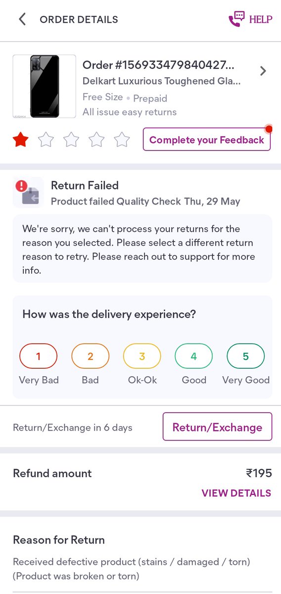 ashutosh_z77's tweet photo. Dear @meesho_support @Meesho_Official 

Yesterday I received my phone cases, and I received broken product.

When I requested return the delivery agent refused to return telling that it failed quality check .. https://t.co/jmaRjSG1Zi