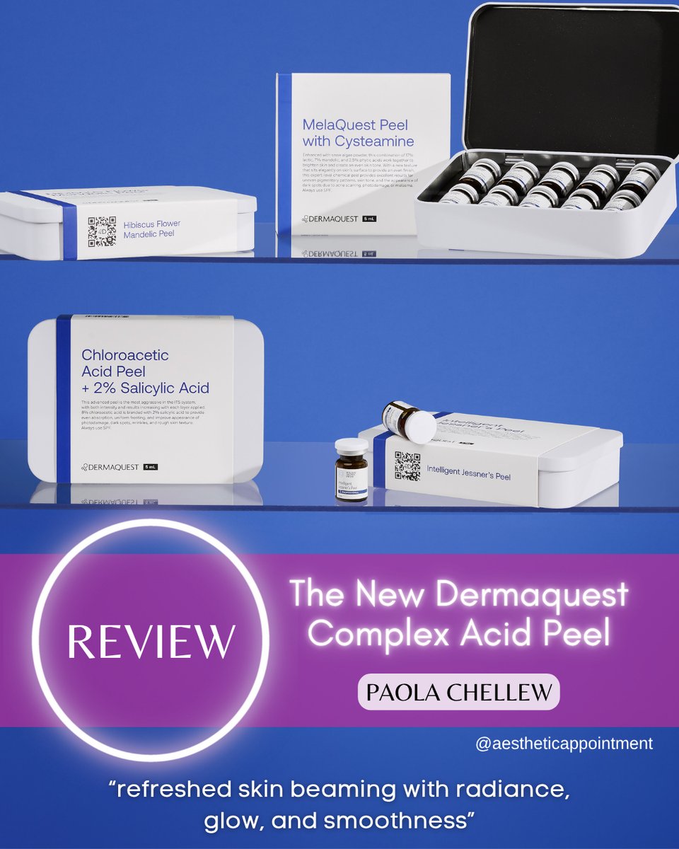 Just over a year since her last Dermaquest peel review, <a href="/paolachellew/">Paola Chellew</a> shares her impressions of the new Dermaquest Complex Acid Peel: aestheticappointment.co.za/2025/05/review…

#AestheticAppointment #DermaquestSA #ChemicalPeel #DermaquestPeel #Review