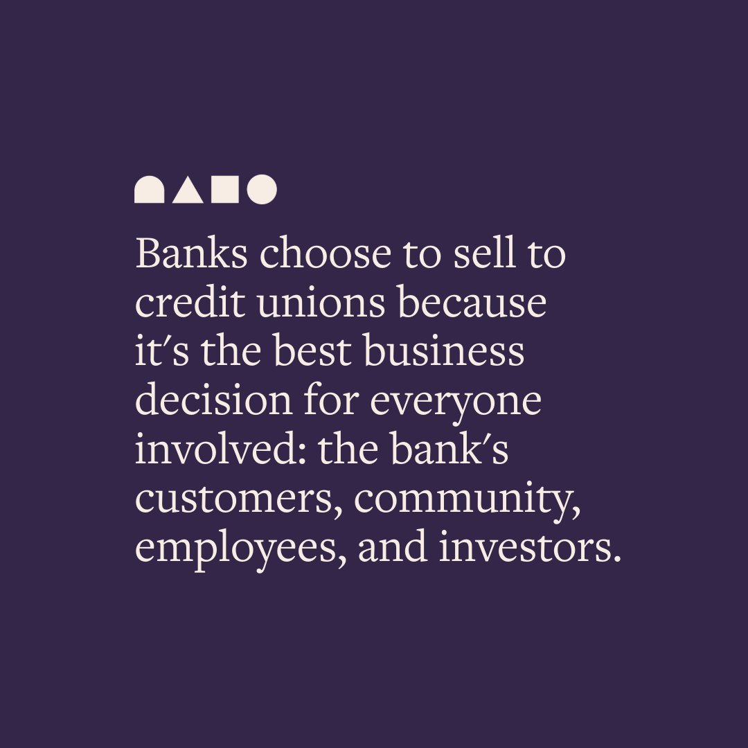 JimNussle's tweet image. A new day, the same misguided attack from bankers. Banks choose to sell to #CreditUnions because it's the best decision for everyone. There's nothing wrong with that.