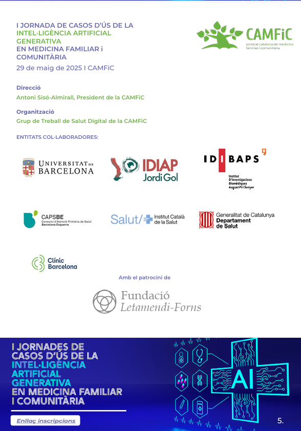 🙌Gràcies a ponents, assistents i entitats col·laboradores per fer possible aquesta jornada #CasosIACAMFiC tan inspiradora. La #IA ja és aquí… i l’Atenció Primària hi té molt a dir. Ens retrobem aviat!

#CAMFiC #MedicinaFamiliar #IA #SalutDigital