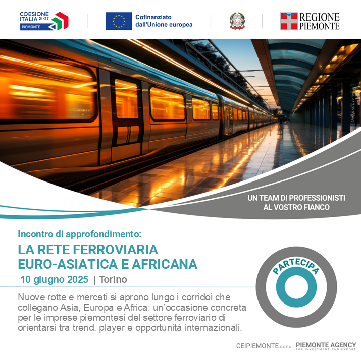 Ceipiemonte s.c.p.a. (@ceipiemonte) on Twitter photo Nuove rotte, nuovi hub: il sistema ferroviario tra Asia Europa Africa evolve e Ceipiemonte riunisce esperti e player internazionali per orientare imprese piemontesi tra trend e opportunità in vista di Eurasia Rail
Info e iscrizioni: bit.ly/3FtHSfL
#PIF <a href="/regionepiemonte/">Regione Piemonte</a> Nuove rotte, nuovi hub: il sistema ferroviario tra Asia Europa Africa evolve e Ceipiemonte riunisce esperti e player internazionali per orientare imprese piemontesi tra trend e opportunità in vista di Eurasia Rail
Info e iscrizioni: bit.ly/3FtHSfL
#PIF <a href="/regionepiemonte/">Regione Piemonte</a>