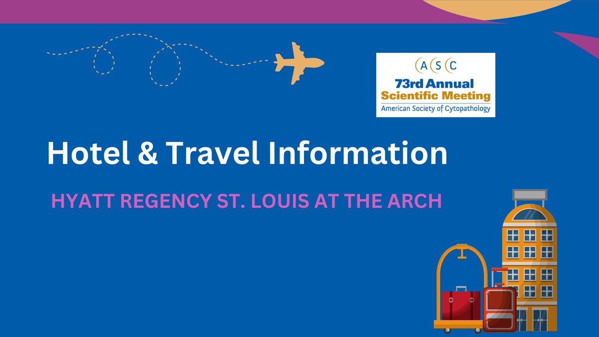 Book your Hotel Now for the ASC Annual Scientific Meeting, St. Louis, Missouri, November 5-9.  Registration and Program information will be available in early July.
buff.ly/JzrySy4 
#ASCyto25 #cytopath #cytopathology #cyto #cytology
