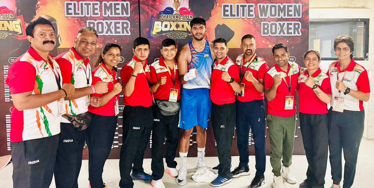 🥊 Big Wins in the Big Divisions! 🇮🇳

Naman Tanwar (90kg) &amp; Anshul Gill (90+kg) punch their way into the finals at #ThailandOpen2025 with comeback wins over Uzbek pugilists!💥

#BFI #PunchMeinHaiDum
