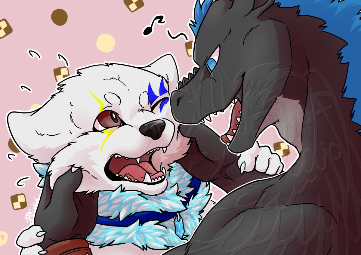 【驚喜包委託】
在軟軟的臉頰上呀~捏呀捏呀捏~🎶

#furry #furryart #Commission #commisionart #kemono #ケモノ