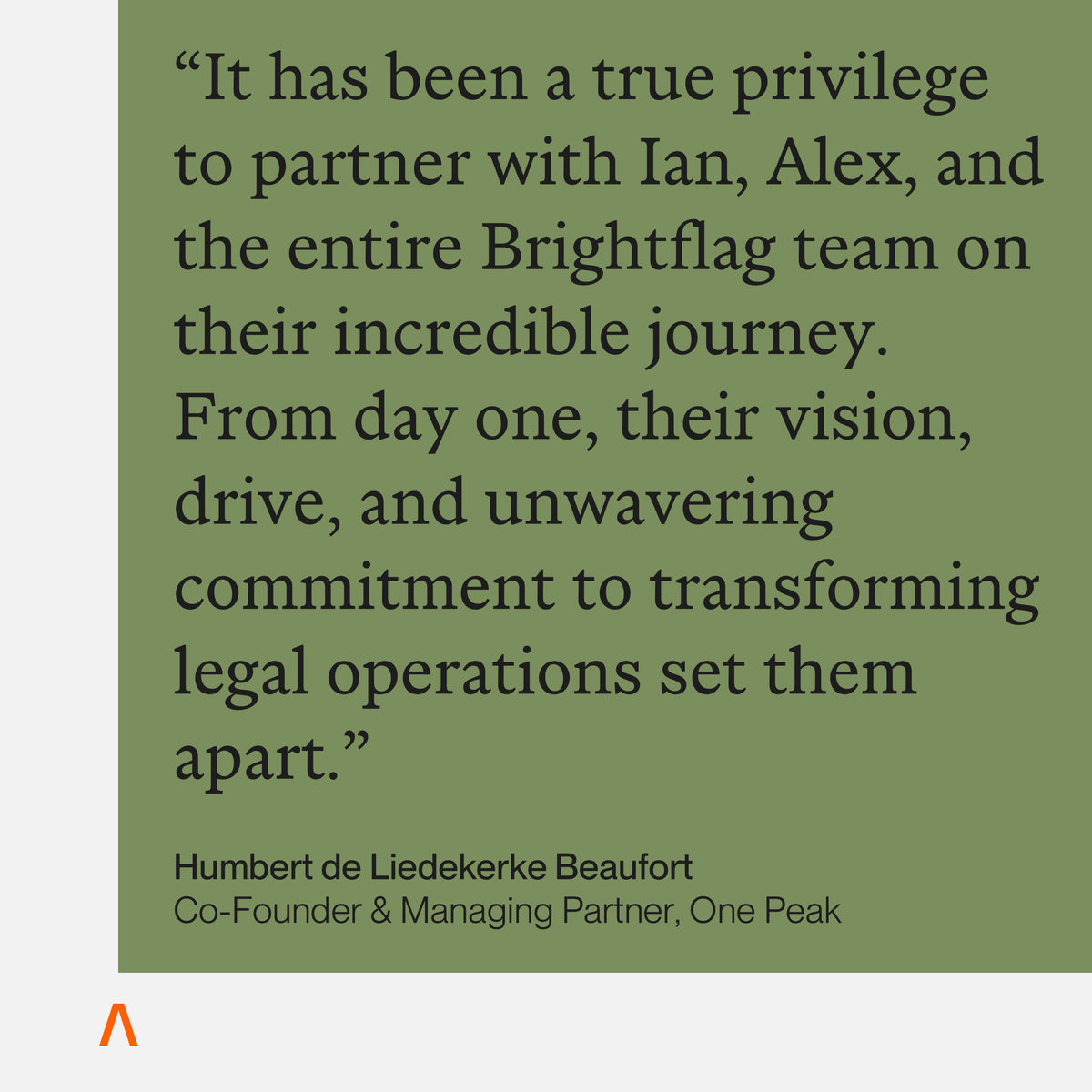 One Peak (@onepeakpartners) on Twitter photo We’re thrilled to announce the exit of One Peak portfolio company <a href="/brightflaghq/">Brightflag</a> to <a href="/Wolters_Kluwer/">Wolters Kluwer</a> for €425 million.
Since backing Brightflag in December 2020, it has been an incredible journey partnering with Ian Nolan, Alex Kelly, and the whole Brightflag team. Their vision We’re thrilled to announce the exit of One Peak portfolio company <a href="/brightflaghq/">Brightflag</a> to <a href="/Wolters_Kluwer/">Wolters Kluwer</a> for €425 million.
Since backing Brightflag in December 2020, it has been an incredible journey partnering with Ian Nolan, Alex Kelly, and the whole Brightflag team. Their vision