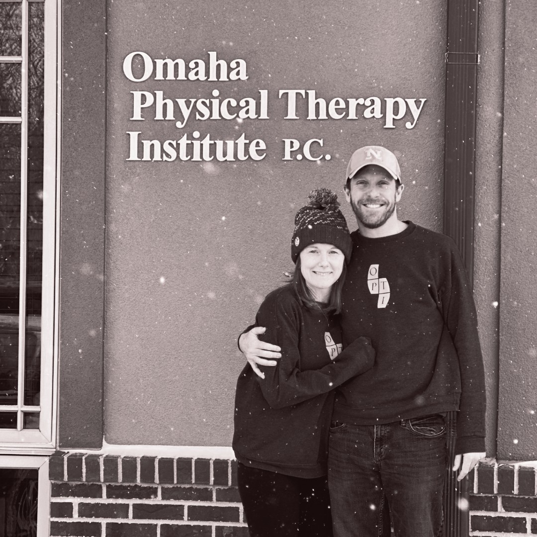 #tbt
Throw back pic of OPTI owners, Katie &amp; Brent Cordery, 3.5 months ago during the first real snow storm in Omaha in February!❄️

😎Looking at this and really appreciating it being spring and almost summer soon!🌻☀️

Happy Thursday!

omahapti.com

#PTomaha #OPTI