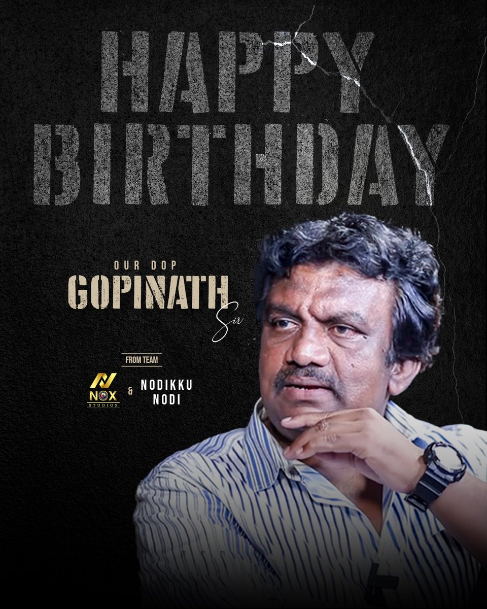 Noxstudiosindia's tweet photo. Team #NodikkuNodi wishes our DOP, #Gopinath, a very Happy Birthday!

@gopzcam @vijay_adiraj @namritha.mv @ashwinkumar_ak @actor_shaam @narainraam @chandiniofficial @amrishofficial @editorrichardkevin.a @dineshkasi_action @mohanrajan_lyrici @this_mdibrahim https://t.co/QInCNwK2VP