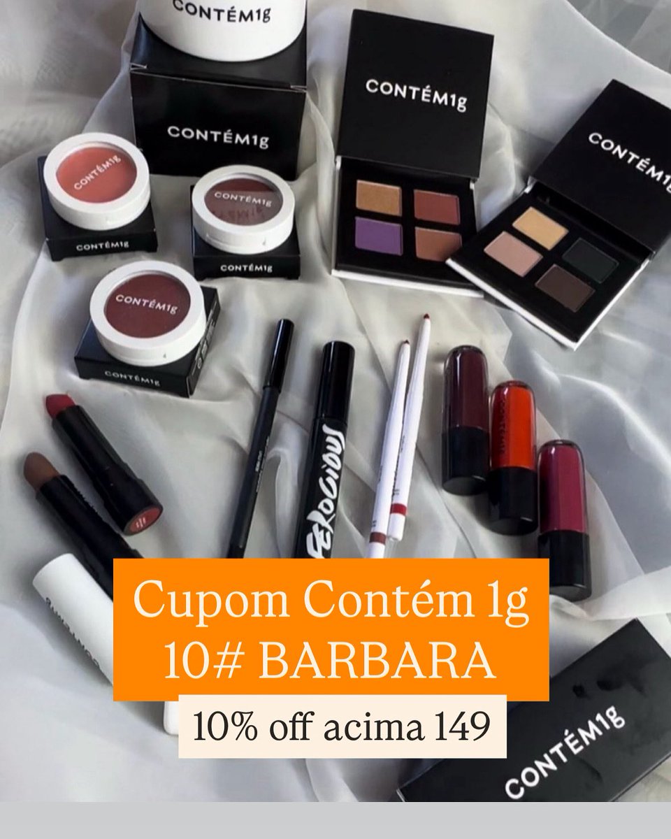 bru_e_ba's tweet photo. ❤️ Cupom Contém 1g ❤️

➡️ 10# BARBARA
10% off acima 149

frete grátis acima 159

#contem1g #cupomcontem1g #cupomdedescontocontem1g #maquiagem https://t.co/8ZlGwOxDZO