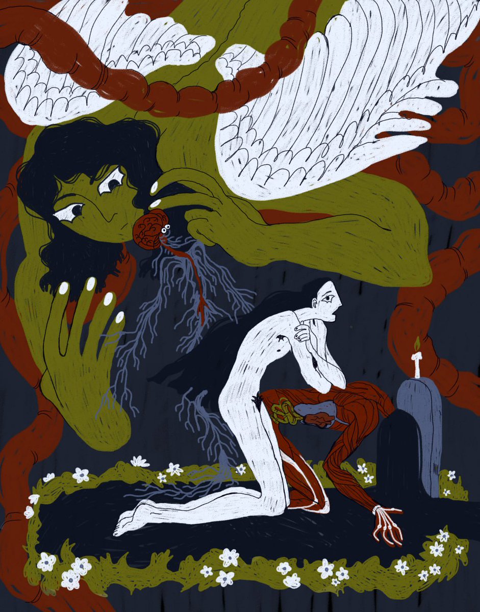 commission for xian-ception on tumblr!
based on a poem "The terrifying angel" by Miklós Radnóti