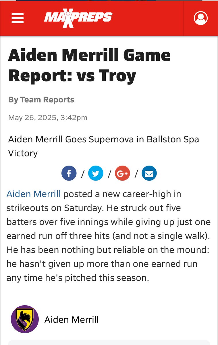 Having a great sophomore season and has yet to come to a end. We are currently in the finals for sectionals in Double AA. I’m top 10 in lowest ERA for section 2 and have started and relieved many big games this year.