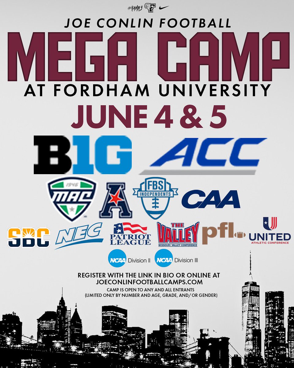 Alexander Citrullo (@alexcit53) on Twitter photo Start spreading the news....🗽
I will be in NY for the <a href="/FORDHAMFOOTBALL/">Fordham Football</a> Mega Camp on 06/04. #WORK
<a href="/CoachCiocci/">Steven Ciocci</a> <a href="/Coach_Conlin/">Joe Conlin</a> <a href="/meg_mcgovern_/">Meghan McGovern</a> <a href="/ArtAsselta/">Artie Asselta</a> <a href="/FBCoach_Sino/">Terence Sino</a> <a href="/CoachCzeluz/">Coach Joe Czelusniak</a> <a href="/CoachKevinSmith/">Kevin Smith</a> <a href="/StevieFBALL/">Stevie R. Guthoff</a> <a href="/coacher_Hut/">Alex Huettel</a> <a href="/Coach_Raitano/">Chris Raitano</a> <a href="/Coach_MLayman/">Matt Layman</a> <a href="/_CoachFrost/">Jordan Frost-Dixon</a> <a href="/Coach_McKaig/">Coach McKaig</a> Start spreading the news....🗽
I will be in NY for the <a href="/FORDHAMFOOTBALL/">Fordham Football</a> Mega Camp on 06/04. #WORK
<a href="/CoachCiocci/">Steven Ciocci</a> <a href="/Coach_Conlin/">Joe Conlin</a> <a href="/meg_mcgovern_/">Meghan McGovern</a> <a href="/ArtAsselta/">Artie Asselta</a> <a href="/FBCoach_Sino/">Terence Sino</a> <a href="/CoachCzeluz/">Coach Joe Czelusniak</a> <a href="/CoachKevinSmith/">Kevin Smith</a> <a href="/StevieFBALL/">Stevie R. Guthoff</a> <a href="/coacher_Hut/">Alex Huettel</a> <a href="/Coach_Raitano/">Chris Raitano</a> <a href="/Coach_MLayman/">Matt Layman</a> <a href="/_CoachFrost/">Jordan Frost-Dixon</a> <a href="/Coach_McKaig/">Coach McKaig</a>