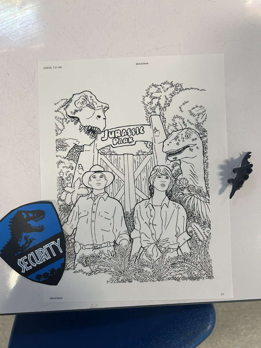 No Field Day? No problem! With a lot of iced coffee and a little bit of panic Jurassic World Day is here 🦕🦖😂🤍 <a href="/MRSroadrunners/">Middle Road School</a>