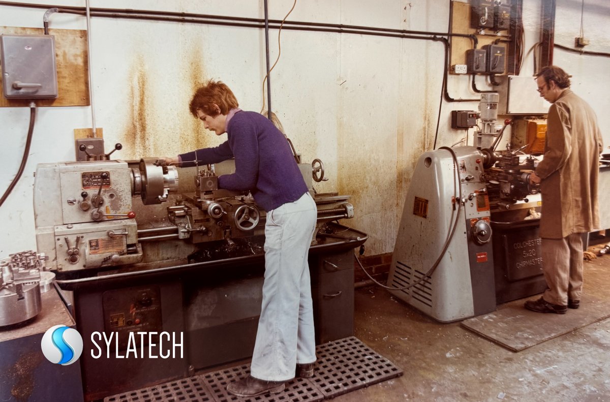 Whilst several decades have passed since the formation of our business in the sixties, our core engineering principles remain solid.  Here’s a look back at two ex-colleagues, both skilled engineers, in the 1970s turning aluminium parts on Colchester Student and Colchester