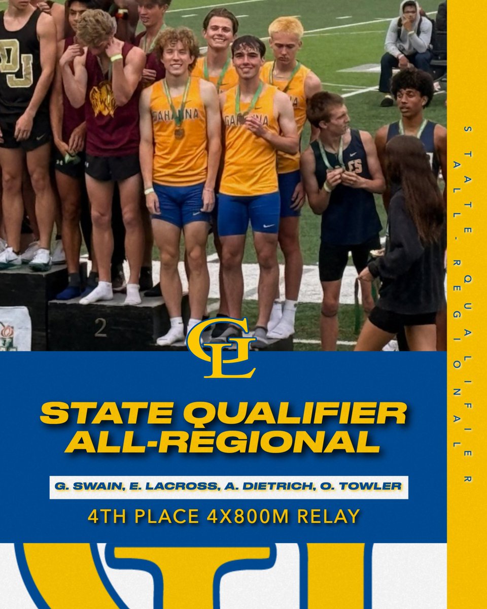 🚨 NEW 4x800 RELAY SCHOOL RECORD 7:44.71 🚨
📢 State Qualifiers
Congratulations, Gavin, Ethan, Andrew, and Owen! We are so proud of you!! 🏅

<a href="/GLHS_Athletics/">Gahanna Lincoln Athletics</a> 

#LEAP