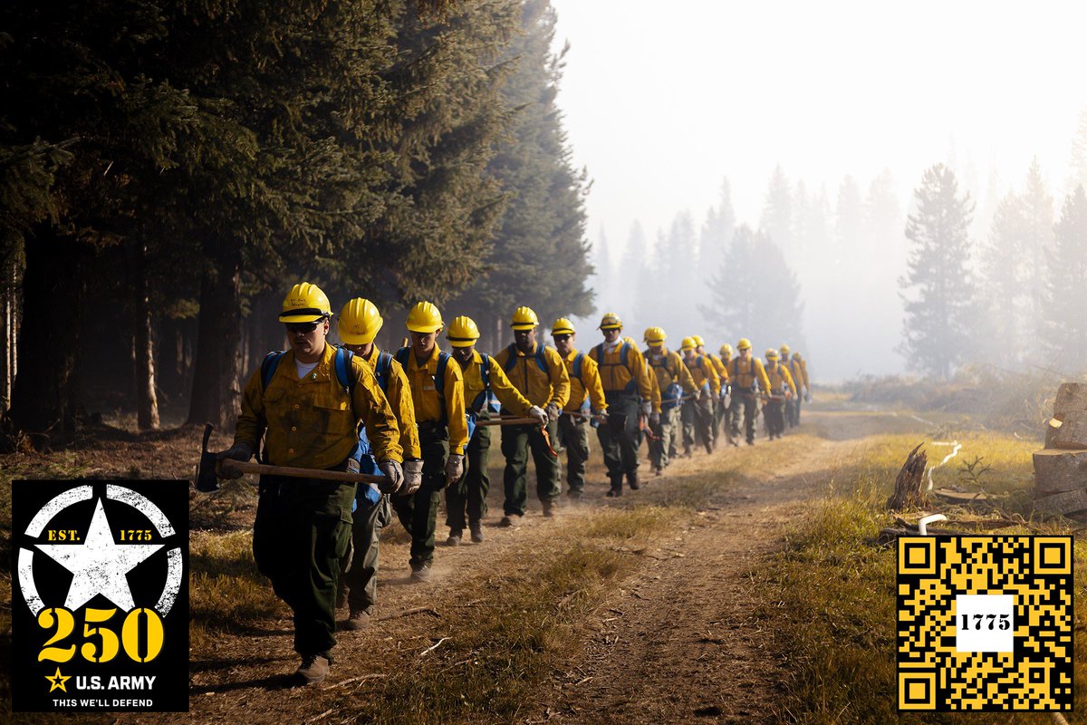 USARMYAMCOM's tweet photo. The @USArmy has provided humanitarian relief since the mid-1800s to communities suffering from natural disasters. From the 2025 Los Angeles wildfires to flood relief after the Civil War, the Army supplies food, water and shelter to those experiencing emergency events. #ARMY250 https://t.co/MHHVDV91Dy