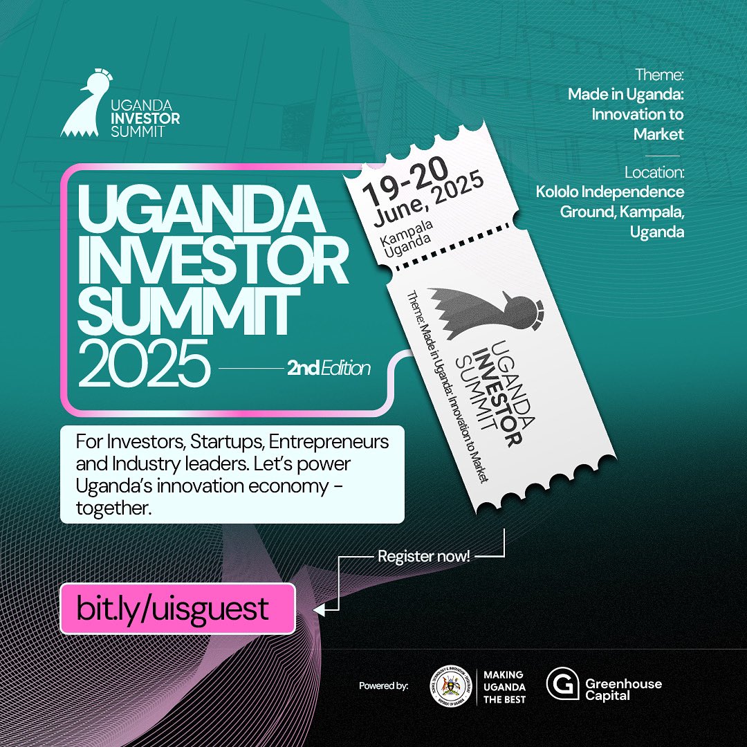 Are you an entrepreneur looking to scale your startup? Are you ready to rub minds with industry experts, key players and investors? Or do you want to invest in Uganda’s booming economy?

Join us at the Uganda Investor Summit 2025.

🔗Register Now: tally.so/r/3qe1AG