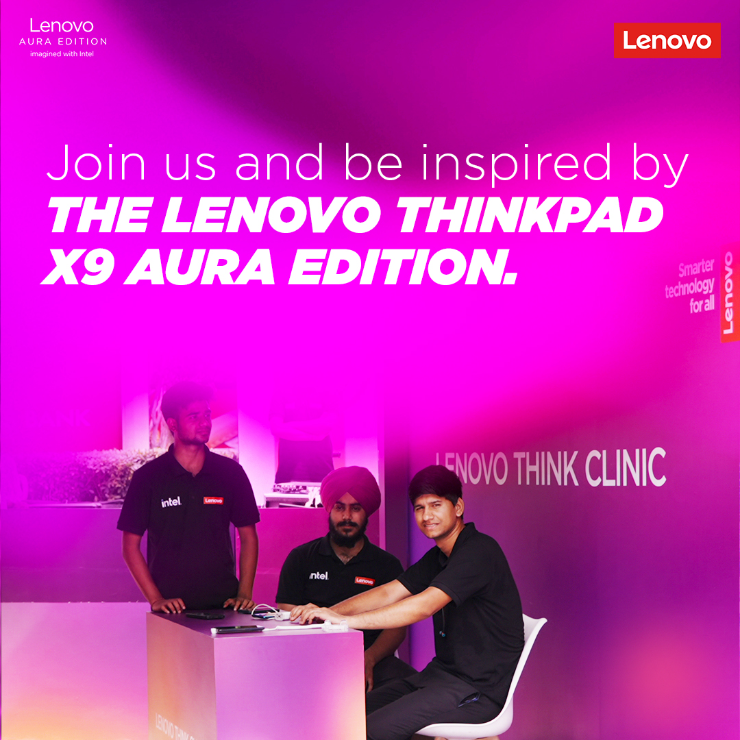 Experience productivity redefined at the Aura Experience Zone in DLF CyberHub, Gurugram. It offers future-forward insights and awe-inspiring moments, a true masterclass in working smarter.

Join us tomorrow and unlock your Aura.

Register here: lnv.gy/3ZGu9cj