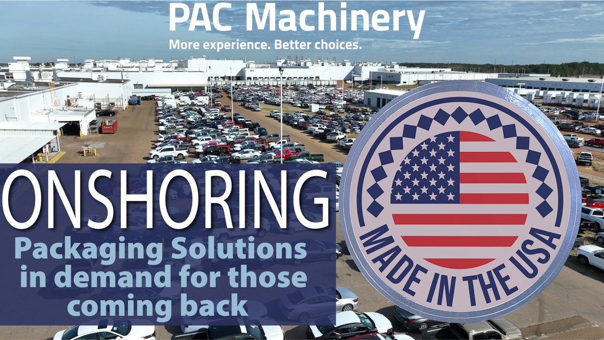 Learn more about the #packaging solutions #manufacturing is considering after #onshoring to create #products #MadeInTheUSA  #usa &amp; watch our latest  Customer Story mailchi.mp/pacmachinery/s…