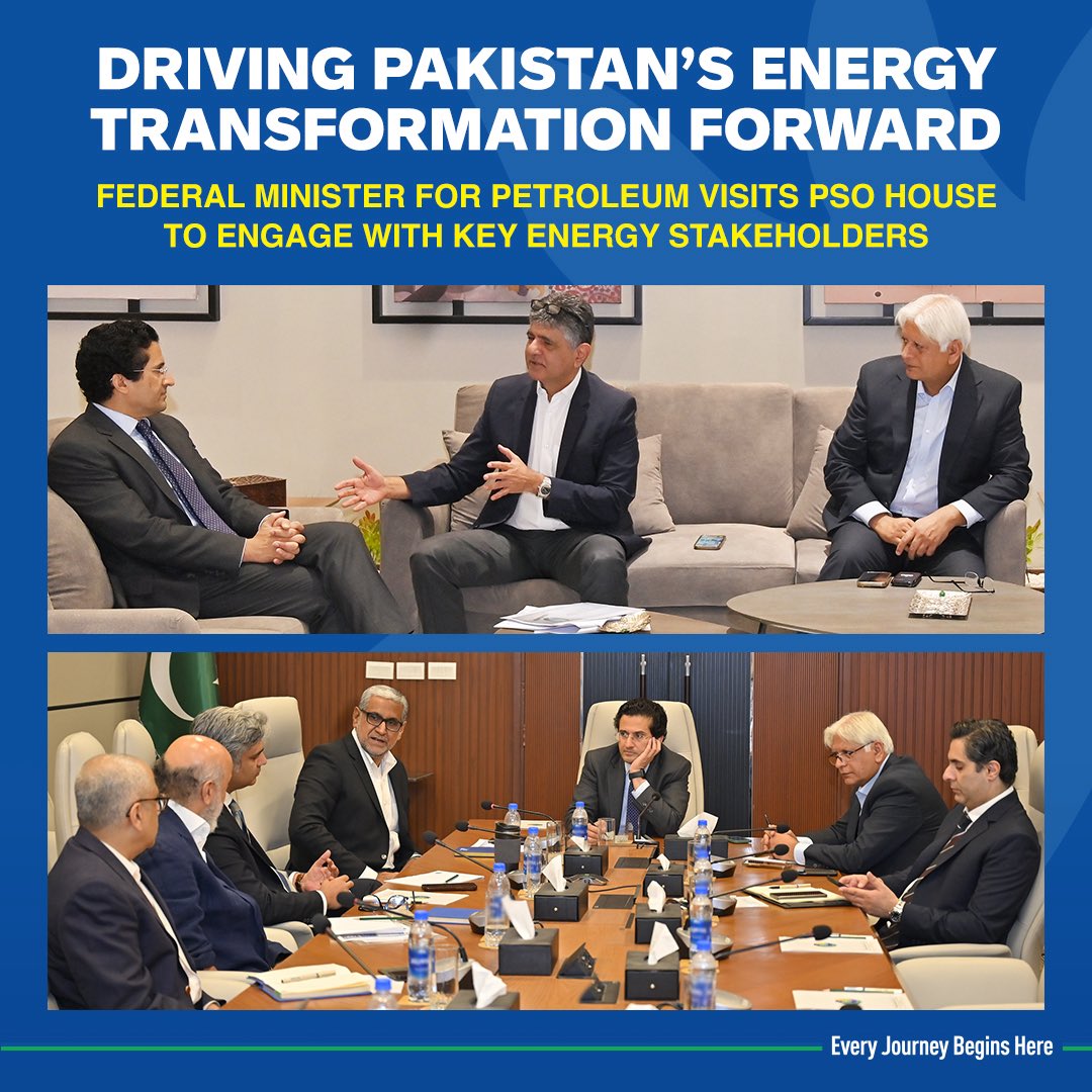 As part of the government’s strategic push to accelerate transformation in Pakistan’s energy landscape, Federal Minister for Petroleum, Mr. Ali Pervaiz Malik, accompanied by Mr. Zafar Abbas, Additional Secretary Petroleum, Mr Waqas Ahmed Barlas, Director to the Minister/ DS Admin