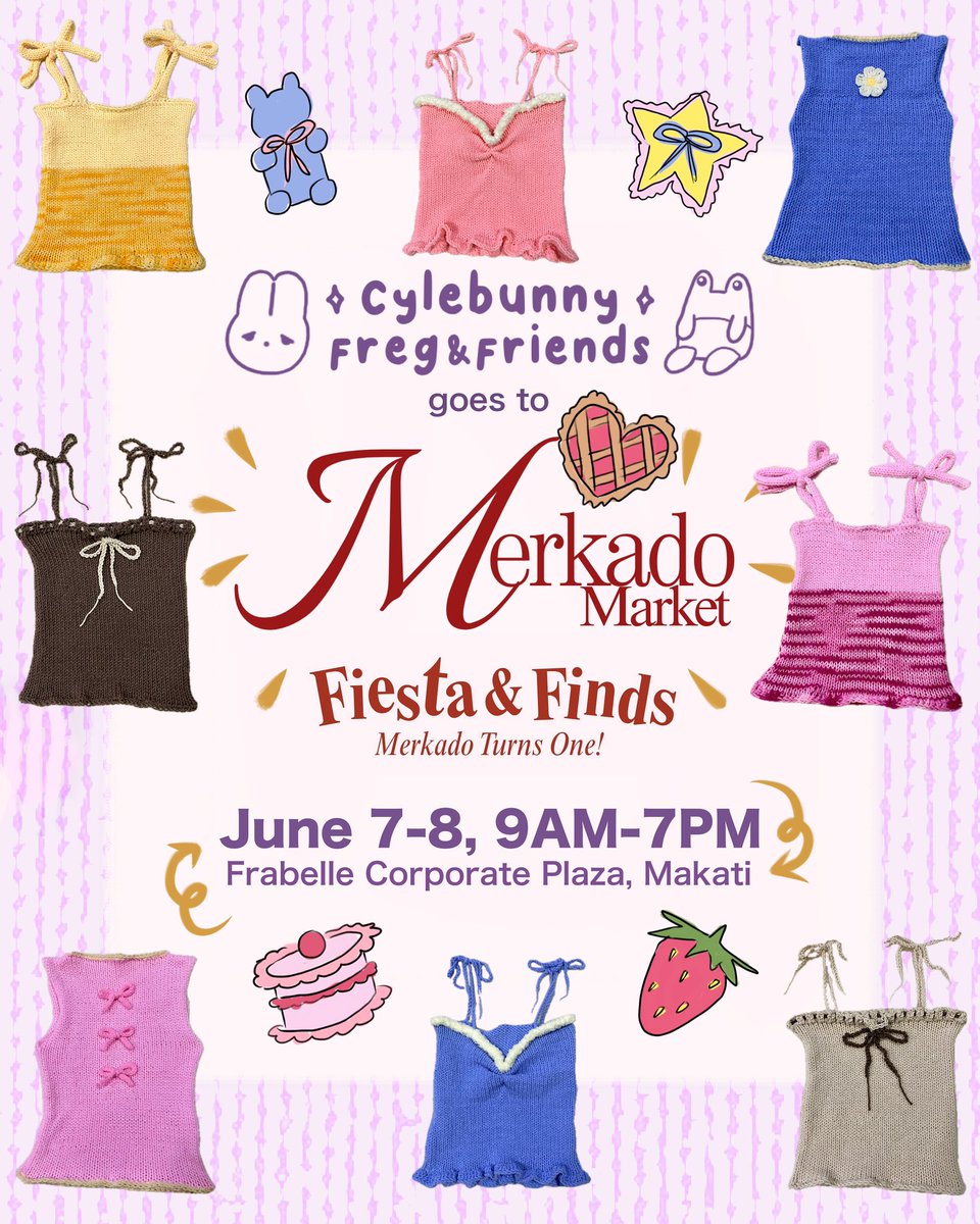 going to table at Merkado Market!! 🤩💜

excited to be releasing new❗️top designs AND new❗️blind box keychains!! (They are EXTRA soft and chunky 🤭)

(🙏 and pls pray for me with my first ~lifestyle-ish market 🥺)