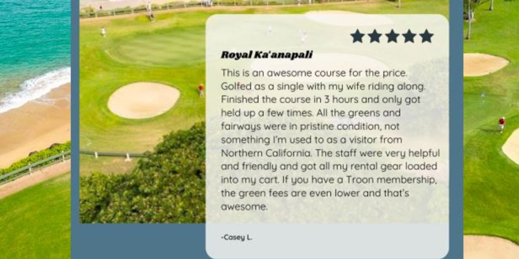 Experience the beauty of Ka'anapali Golf ⛳🌺 through the eyes of our valuable players!

kaanapaligolfcourses.com

#KaanapaliGolf