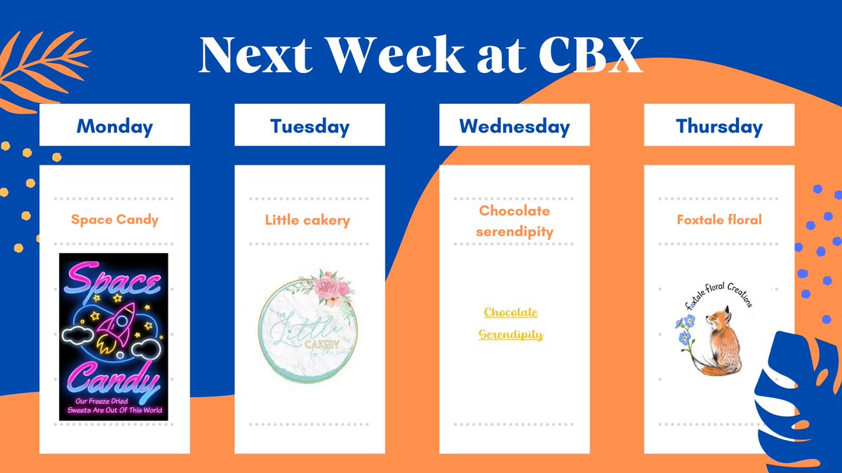 We have some delicious stalls incoming next week here at CBX Reception!