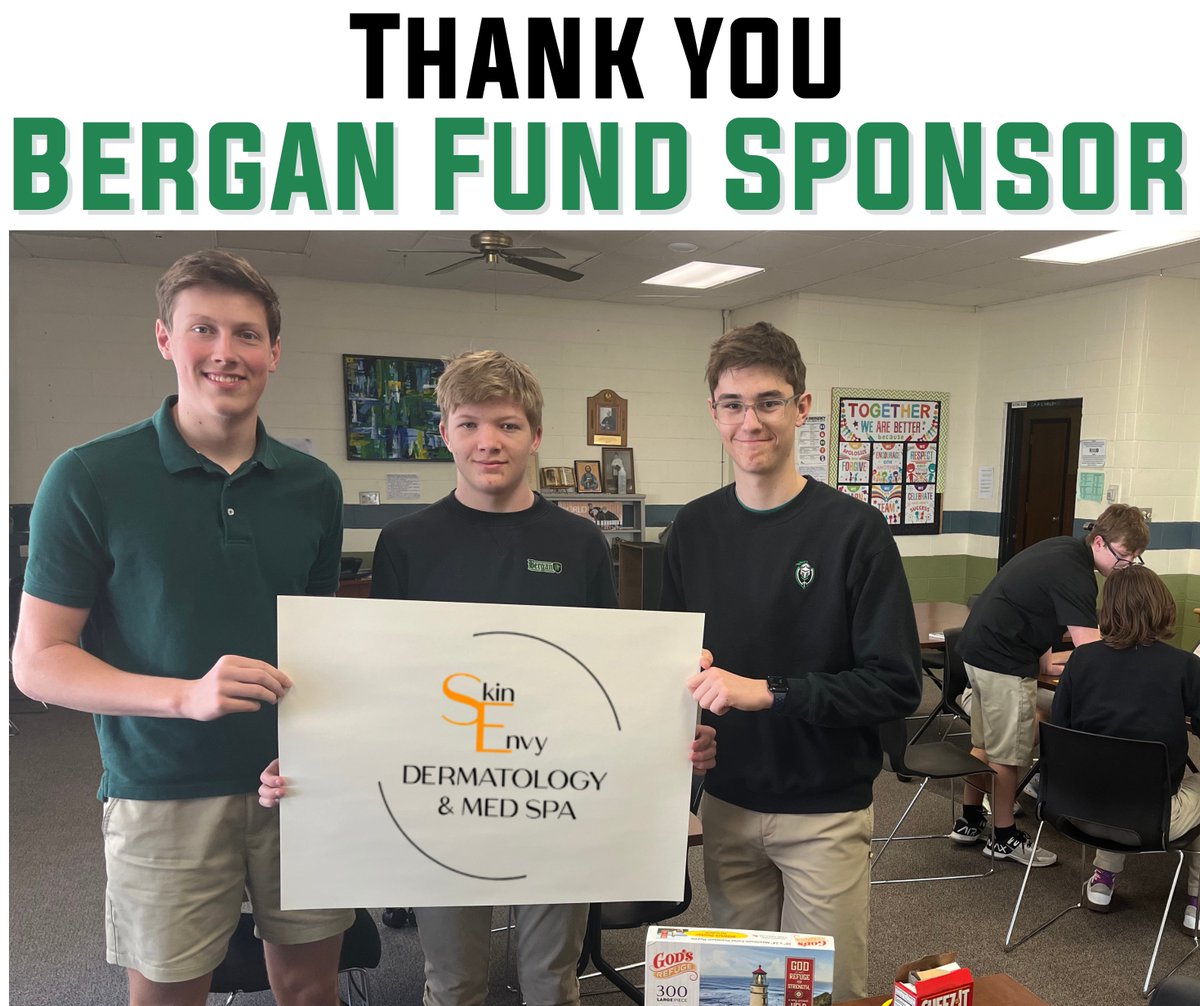 Bergan Catholic School (@bergancatholic) on Twitter photo Thank you to Skin Envy Dermatology & Med Spa for supporting the Bergan Fund as a sponsor! Looking to get your skin summer-ready? Skin Envy has you covered. Interested in becoming a Bergan Fund Sponsor?
Contact bode.hill@berganknights.org for more information. Thank you to Skin Envy Dermatology & Med Spa for supporting the Bergan Fund as a sponsor! Looking to get your skin summer-ready? Skin Envy has you covered. Interested in becoming a Bergan Fund Sponsor?
Contact bode.hill@berganknights.org for more information.