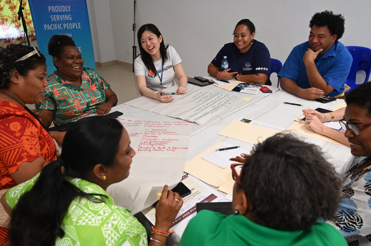 DikodaL's tweet photo. Thank you to all those that attended our side event entitled “From Farm to Policy: Partnering to Regenerate Pacific Food Environments for Resilience, Productivity, and Health” with @WorldVegCenter, @ACIARAustralia &amp; @CCoFiji – it was a great success! #PacificResearch https://t.co/l5TeOUPZcI