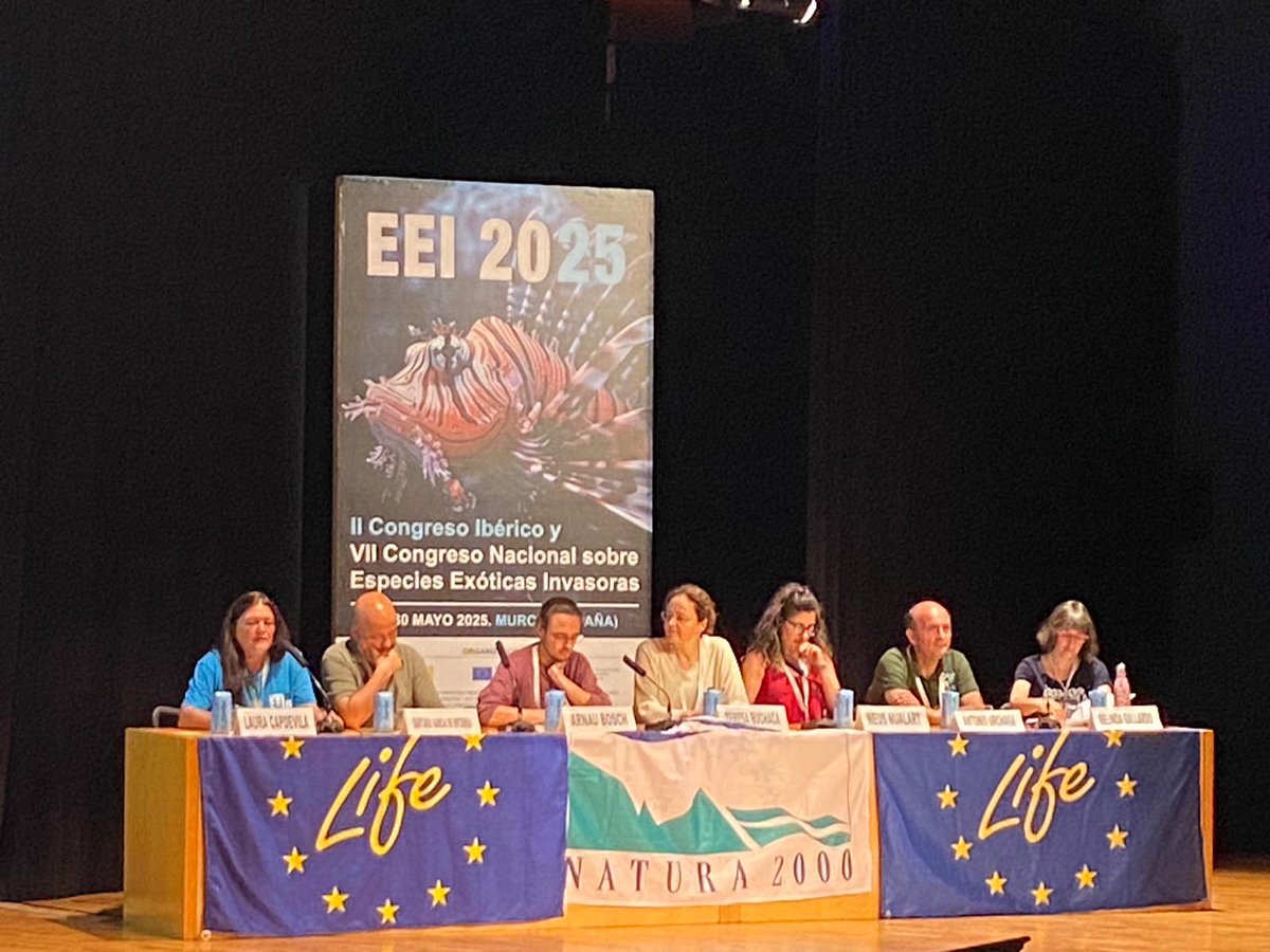 ceabcsic's tweet photo. 🗣️ Es un placer poder presentar y compartir los avances de nuestro proyecto #LIFERESQUEALPYR en el Congreso Ibérico sobre Especies Exóticas Invasoras #EEI2025, de la mano de la investigadora Teresa Buchaca🔝🏞️🦎 @pnaltpirineu @pnaiguestortes https://t.co/89DuxbWRCt