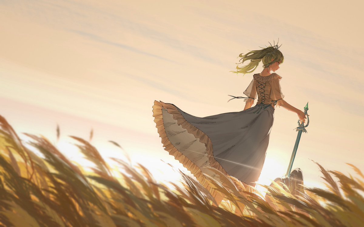 ”그 검을 뽑으면 더이상 평범한 소녀로는 살아갈 수 없어“
라는 느낌
#riko_art