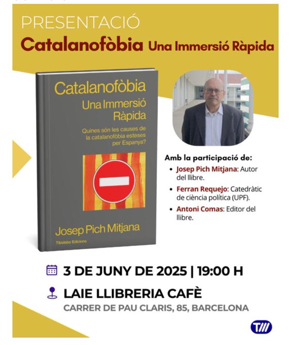 Dimecres 3 de juny ens veiem a la Laie per parlar de catalanofòbia.