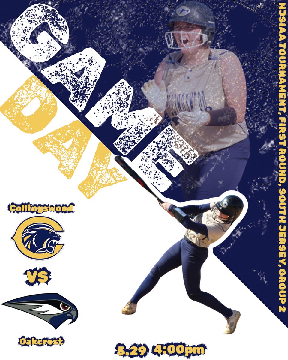 CollsSoftball's tweet image. GAMEDAY!!🥎 Come out and support Collingswood as they take on Oakcrest in the first round of the NJSIAA tournament. As of right now the location is TBD.