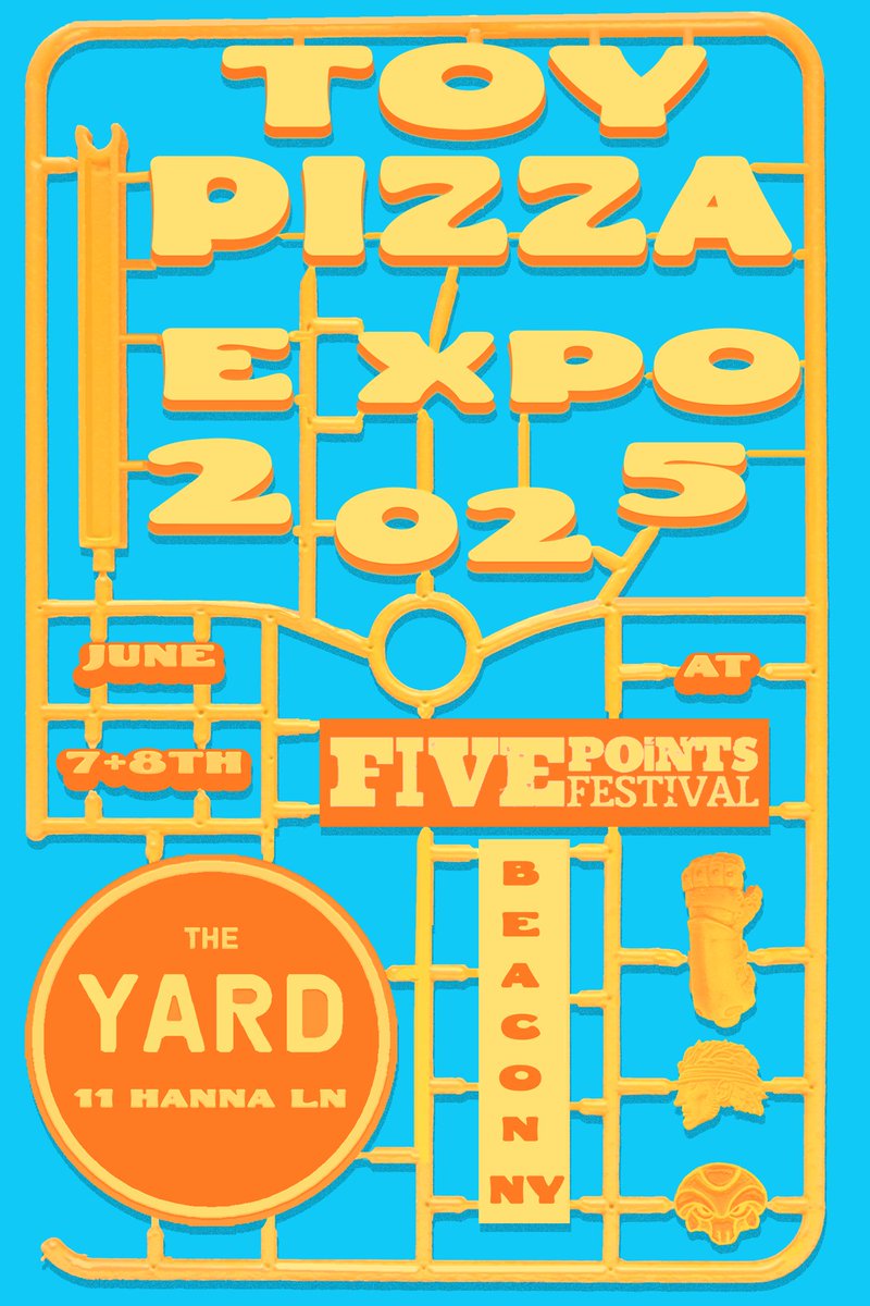 Pizza Time! I'll be signing my book #WildToys at the #ToyPizzaExpo, June 7 and 8 at the Yard in Beacon, NY! The Five Points Festival will be going on at the same time, and I'll have books for sale and even some designer toys from my personal collection. #toypizzaexpo2025