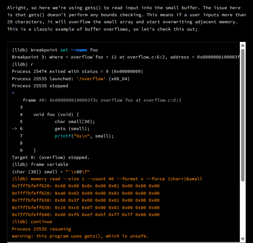 Exploit Development 101

0xf00sec.github.io/0x20

TLDR: learn and write exploits that target specific vulnerabilities.